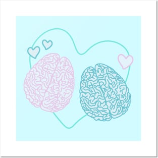 Pastel Brains in Love Posters and Art